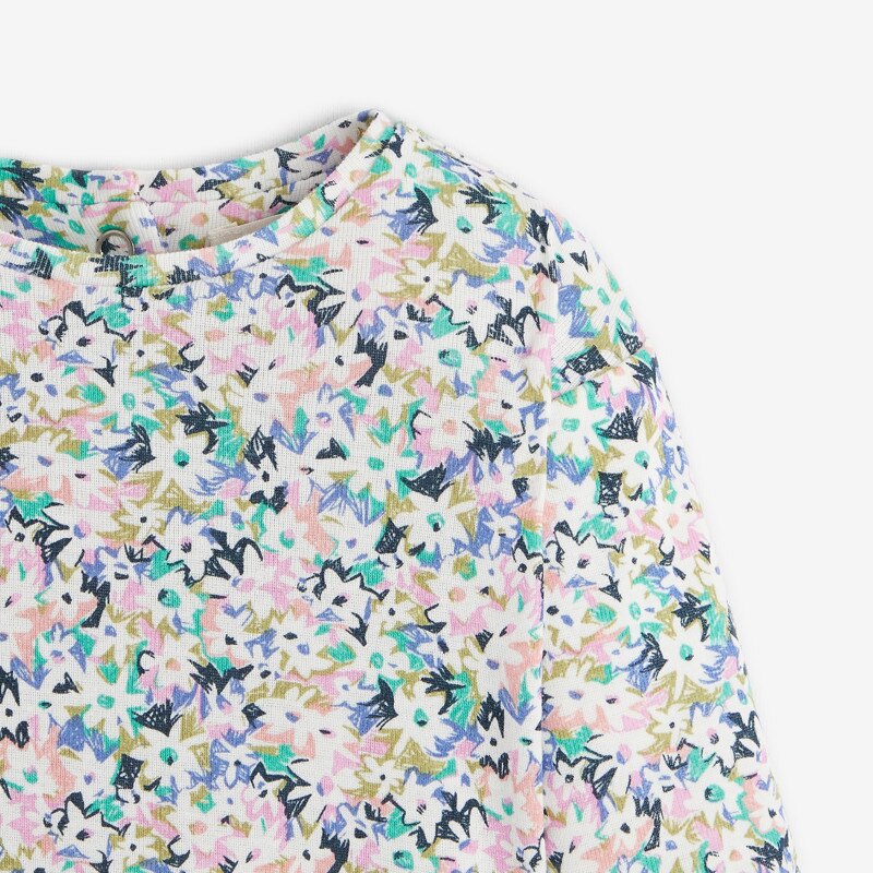T-shirt bébé fille semis fleuris blanc Catimini Blanc