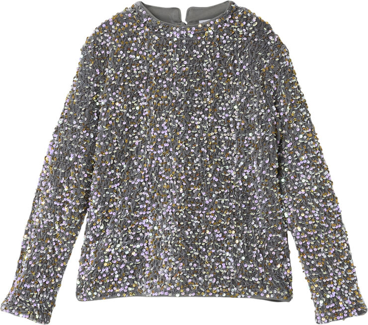 Name It NKFRUNICA LS TOP RT Granite grey/gold and white