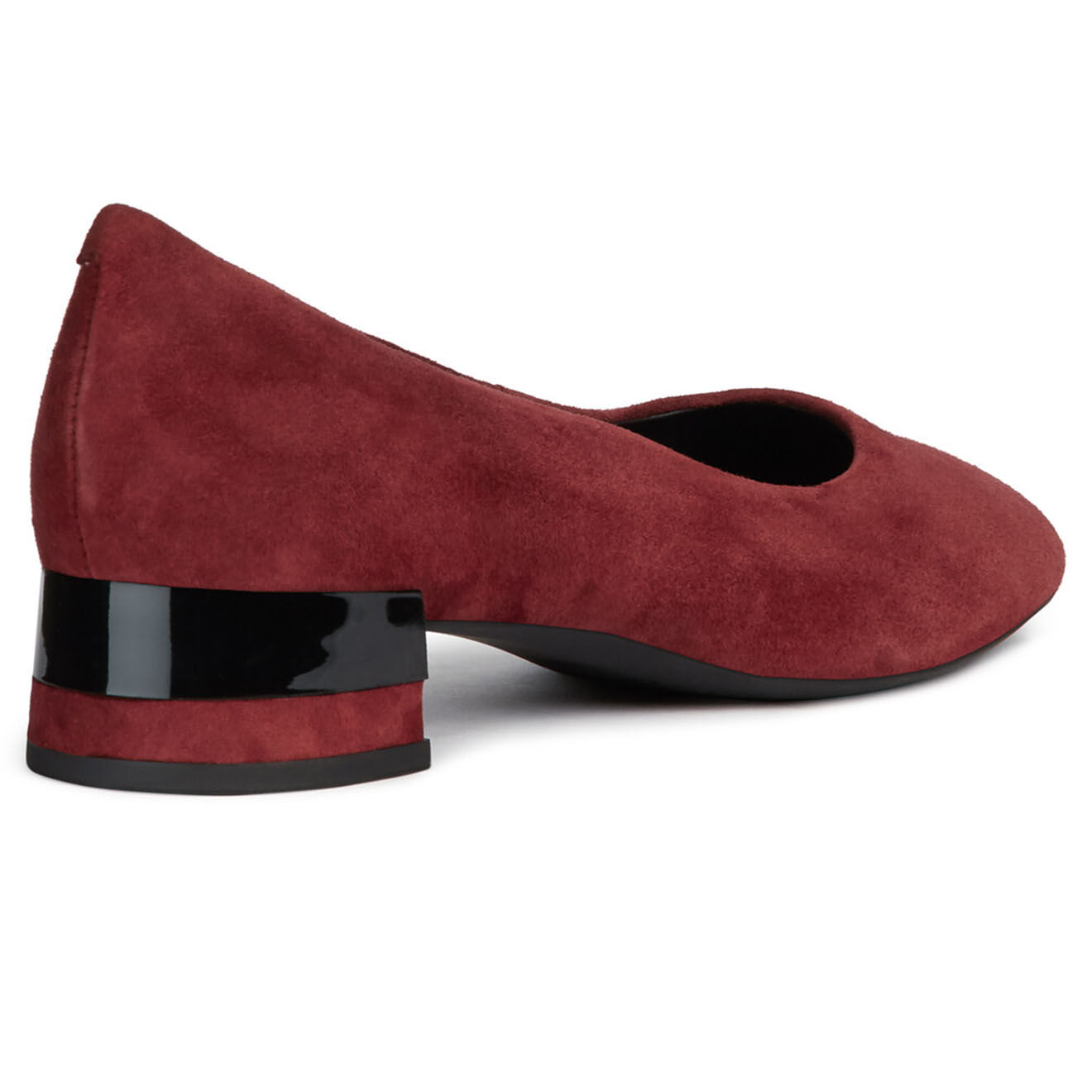 Geox Ballerines en Velours de Cuir Chloo bordeaux