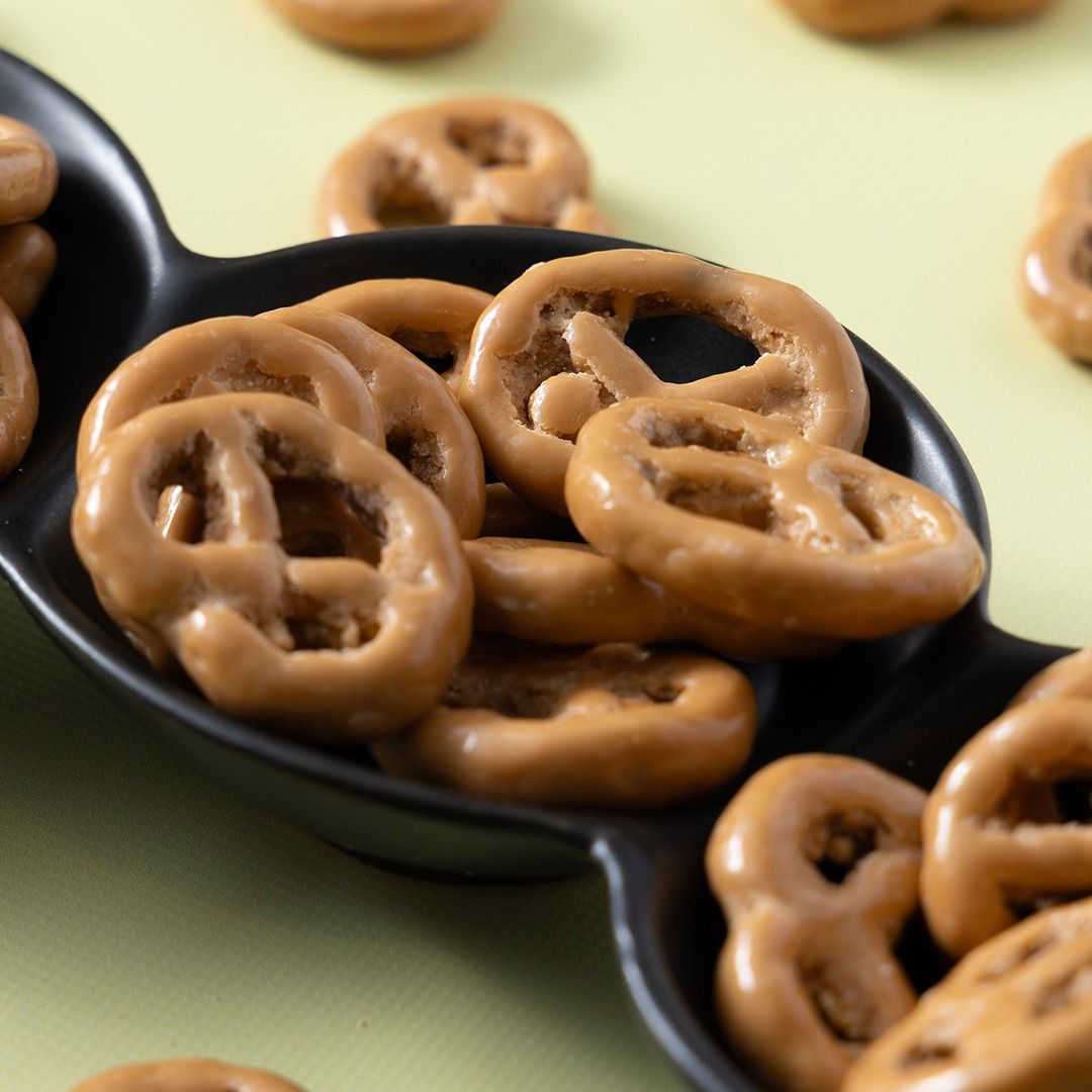 Chocolade pretzels karamel zeezout