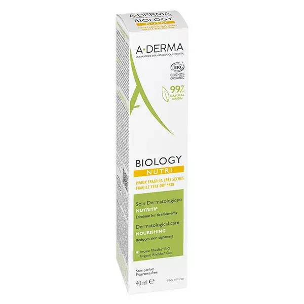 A-Derma Biology Cuidado Dermatológico Nutritivo Orgânico 40ml