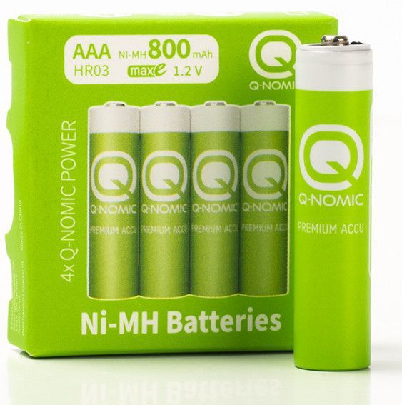 Q-Nomic - AAA Batterijen - 4 Stuks - Oplaadbaar - 1.2 Volt - 800 mAh