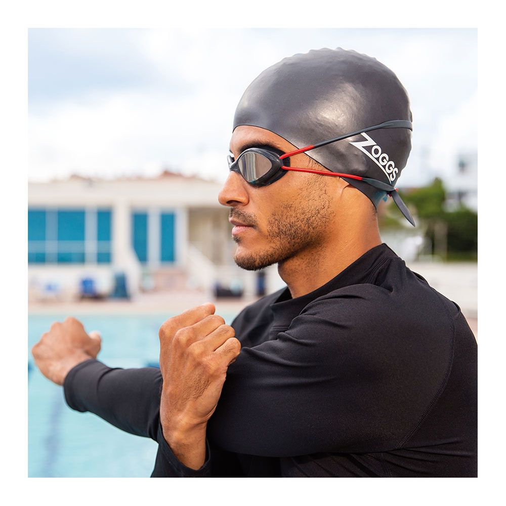 Zoggs TIGER MIRROR - Lunettes de natation grey red/mirrored smoke