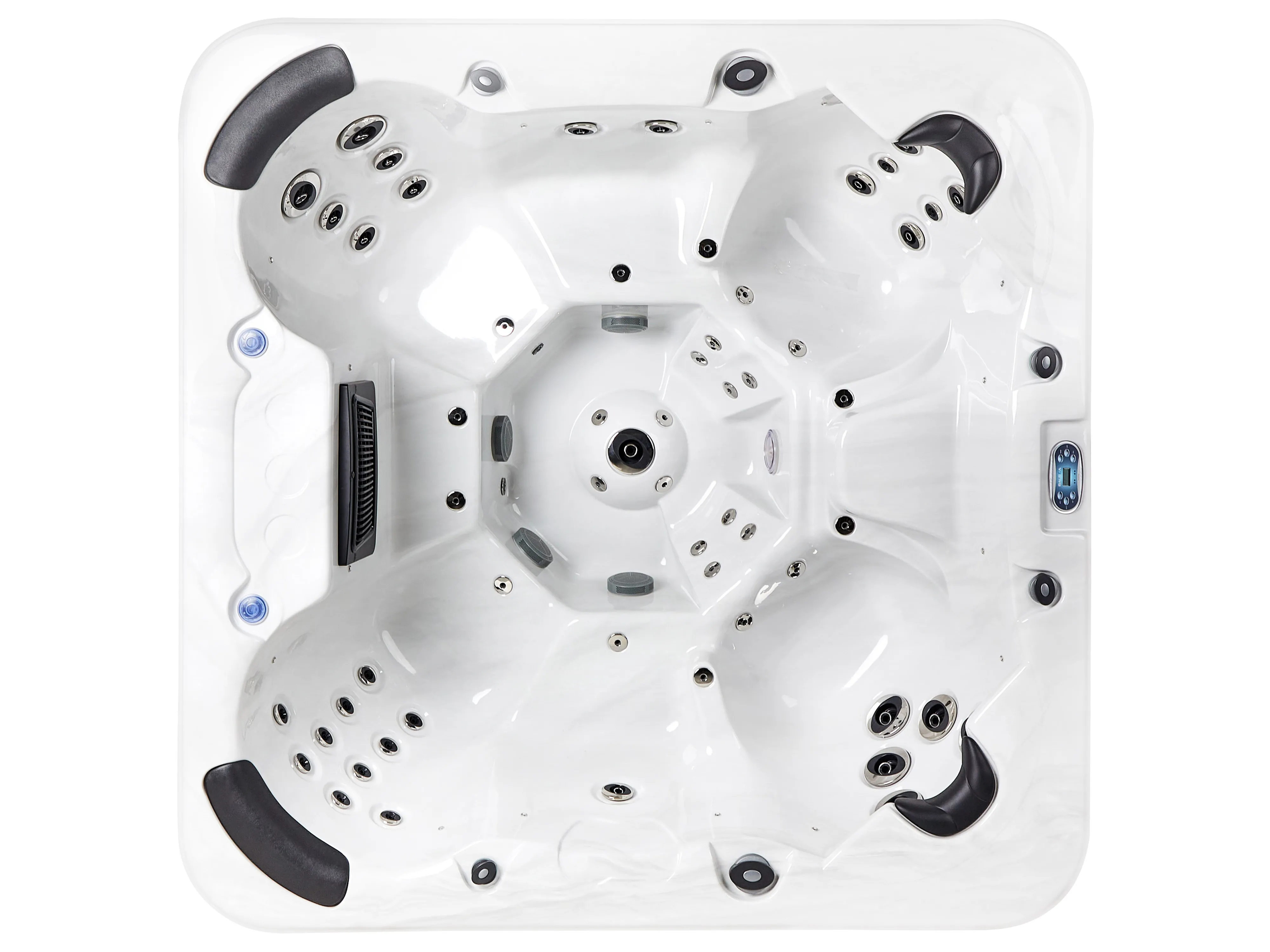 Buiten hottub met LED VILLARRICA Wit