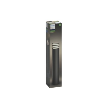 Philips Hue sokkellamp Lucca antraciet - warmwit licht 9W - hoog