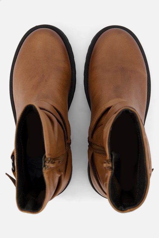 Cellini Enkellaarsjes cognac Leer