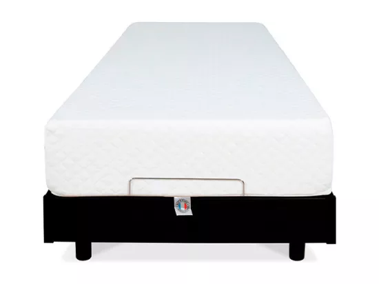 BELLECOUR LITERIE | Ensemble FLEX 90x200 cm | Sommier électrique + Matelas Mémoire de forme