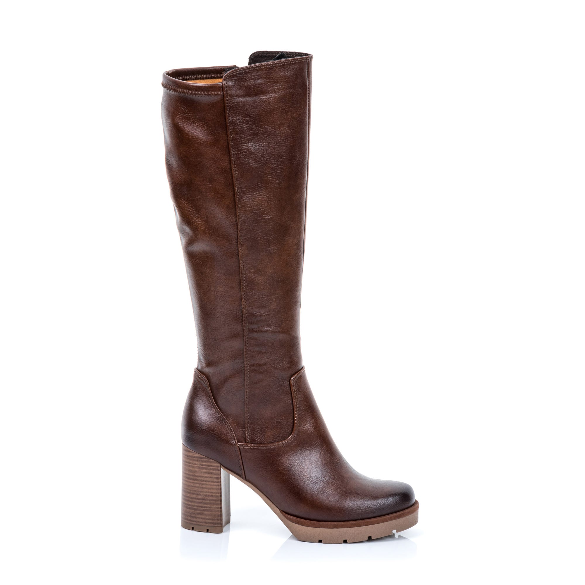Bottes à talon Femme cognac