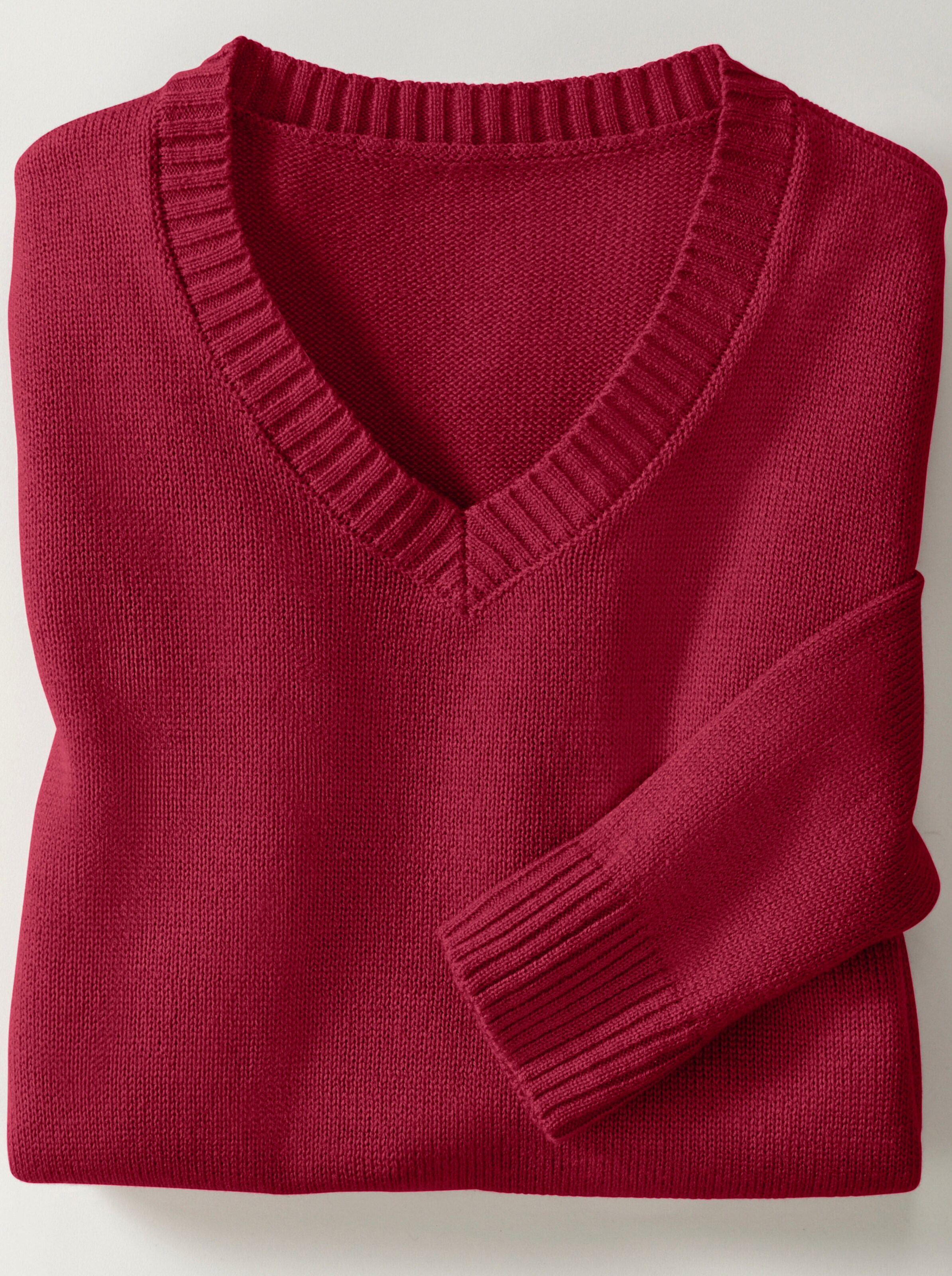 V-Ausschnitt-Pullover