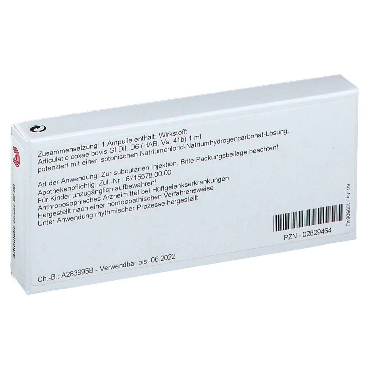WALA® Articulatio Coxae Gl D 6 Amp.