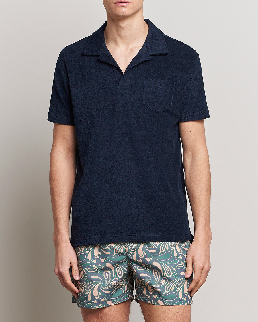 OAS Short Sleeve Terry Polo Navy