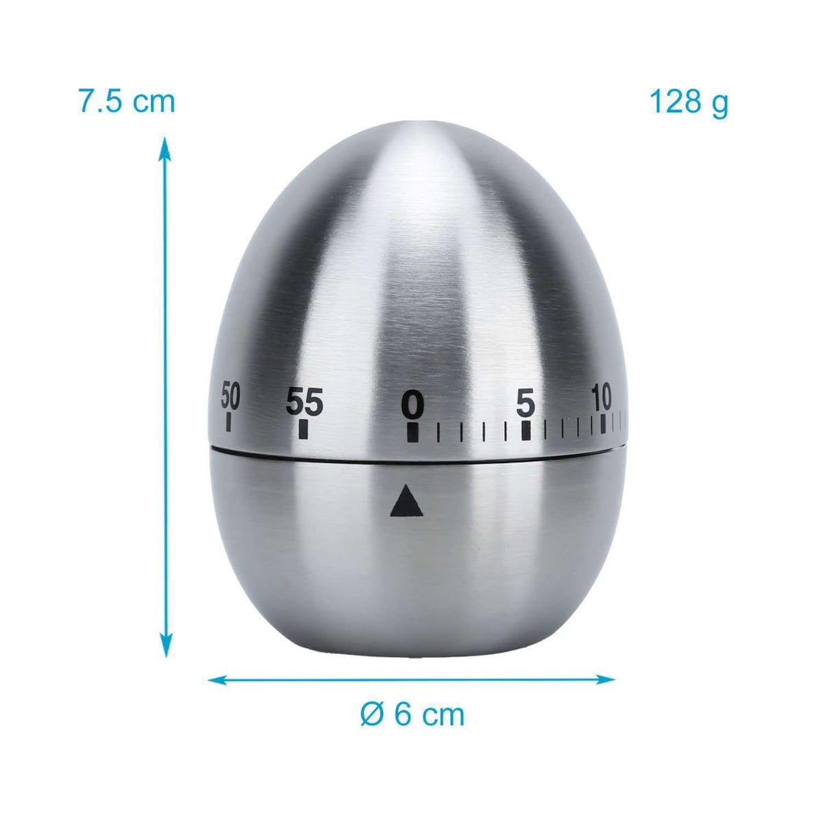 Egg Timer Rustfritt stål Kjøkken Timer (sølv)