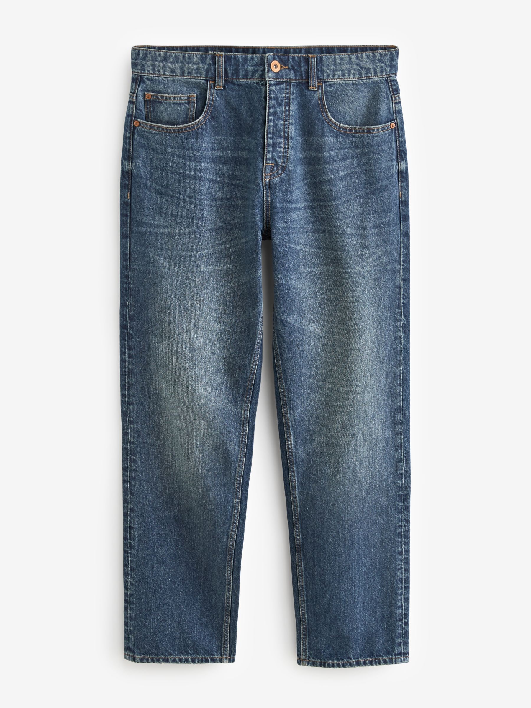 Vintage blauw - 100% katoenen authentic jeans