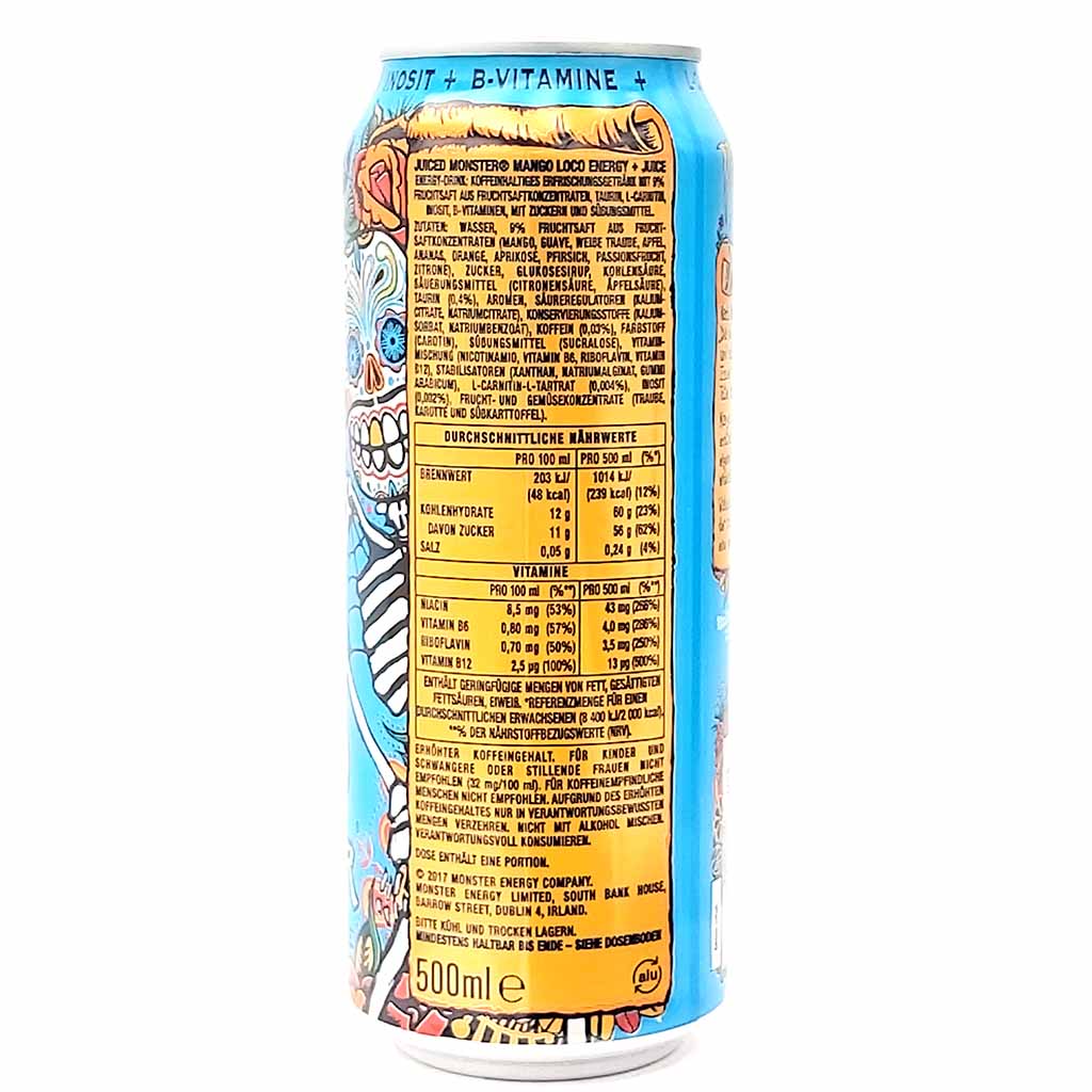 12x Monster Juiced Mango Loco DOSE á 500ml=6L MHD:30.6.26