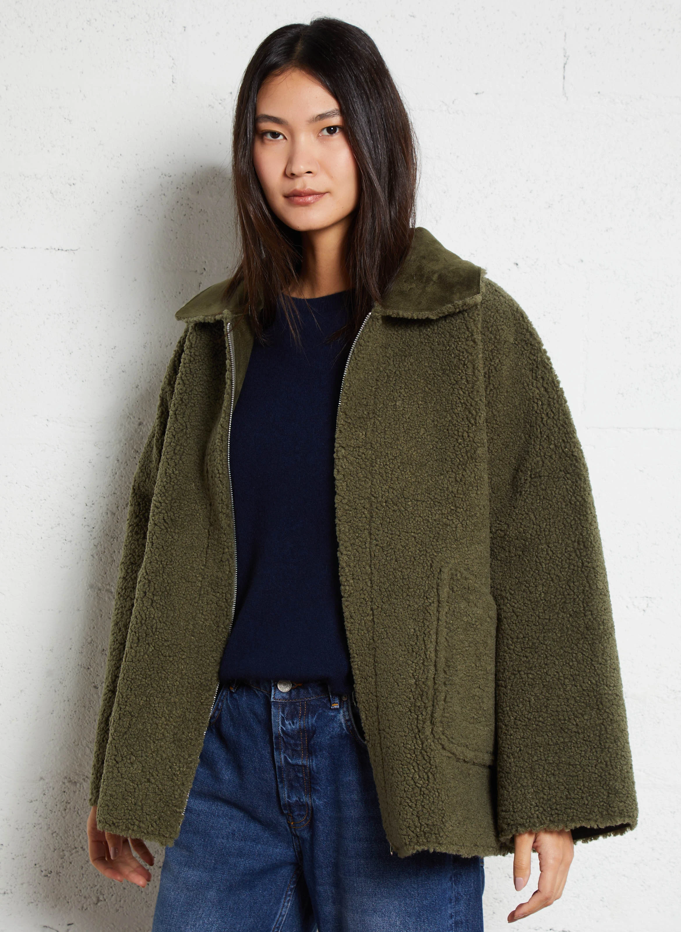 ETHEL - Veste ample réversible | Marron