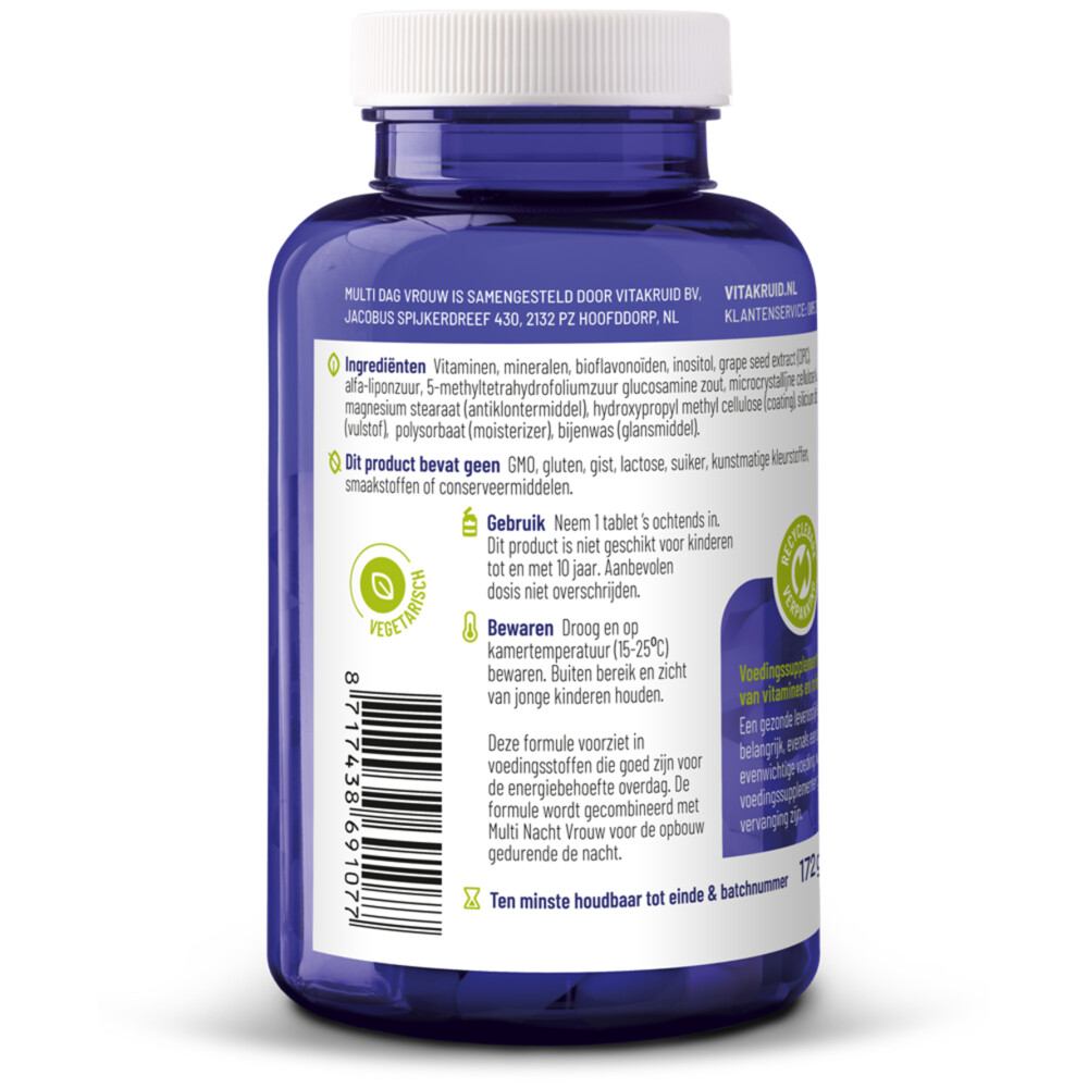 2x Vitakruid Multi Dag Vrouw 90 tabletten