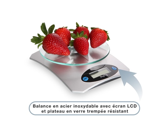 BENEFFITO - Balance de cuisine et pâtisserie - légère avec écran lcd - a...