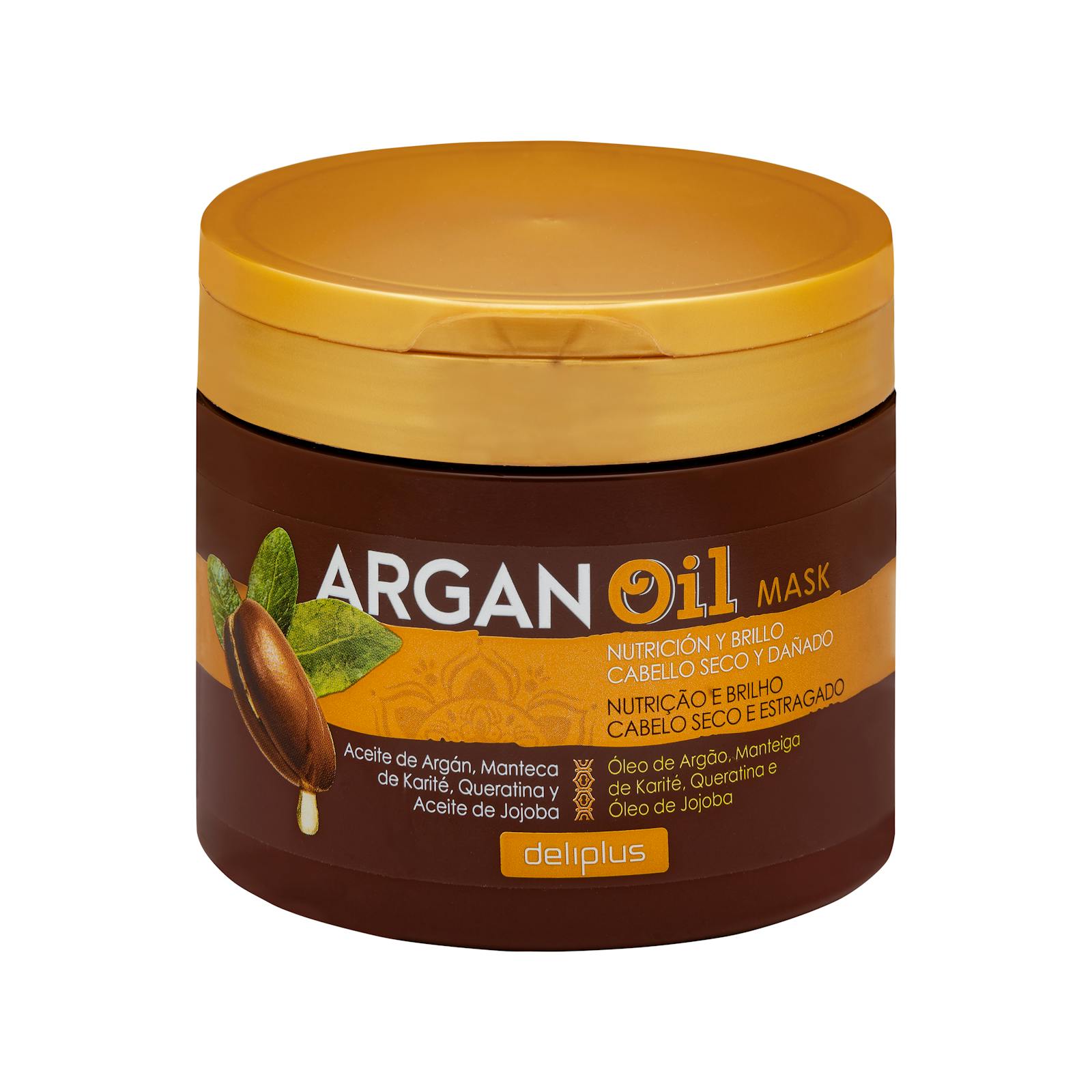 Masque à l'huile d'argan Deliplus pour cheveux secs et abîmés