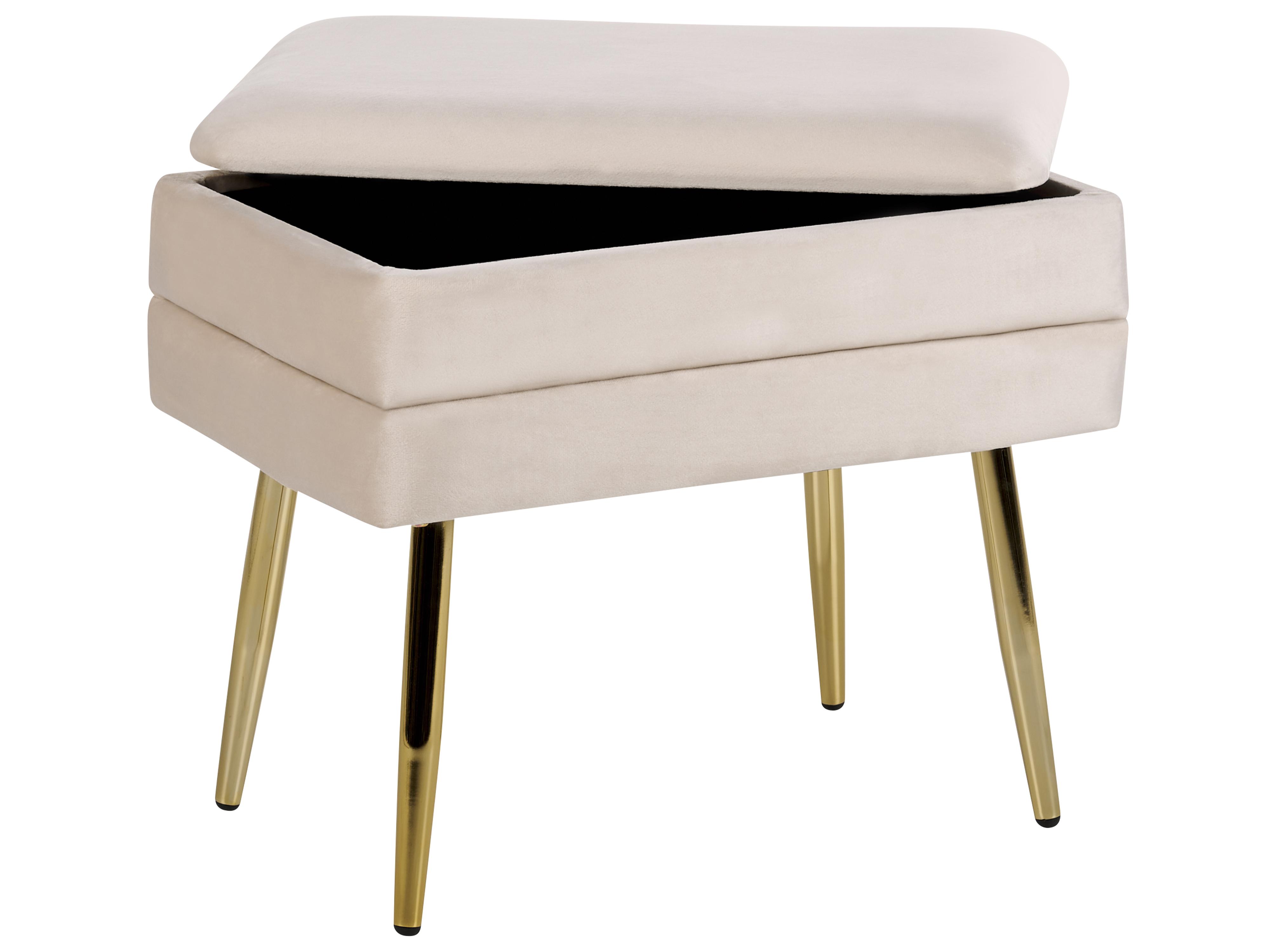 Bankje met opbergruimte ODESSA Fluweel Beige
