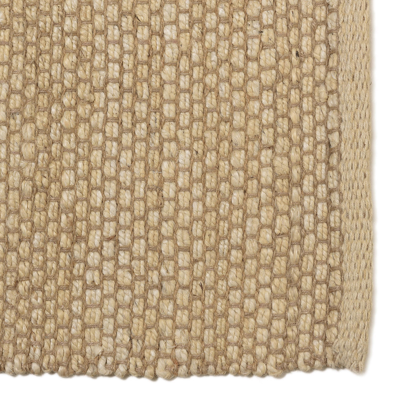 Macabane Tapis en Jute & Coton Quentin beige - 230x160 cm