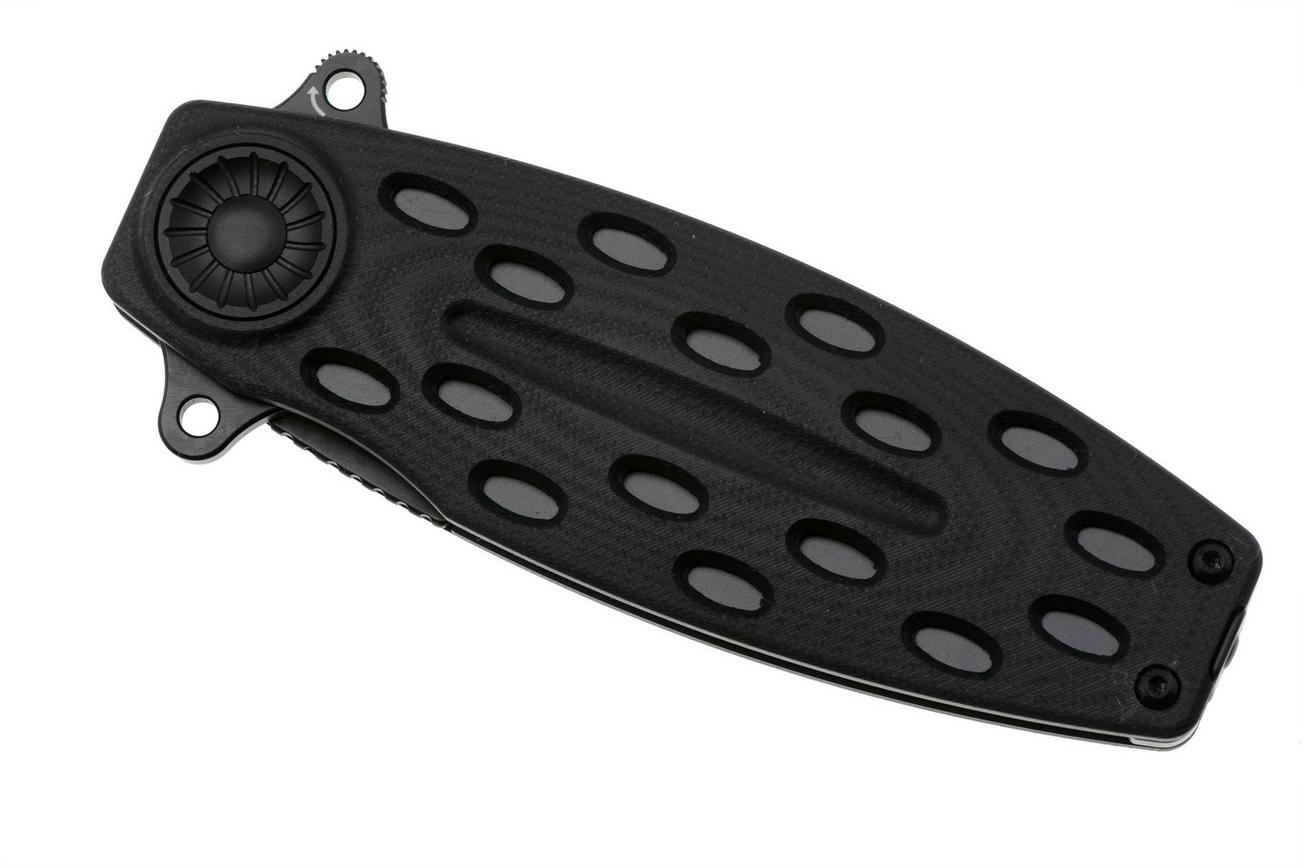 QSP Knife Beetle 162-B, Black 14C28N, Black G10, zakmes