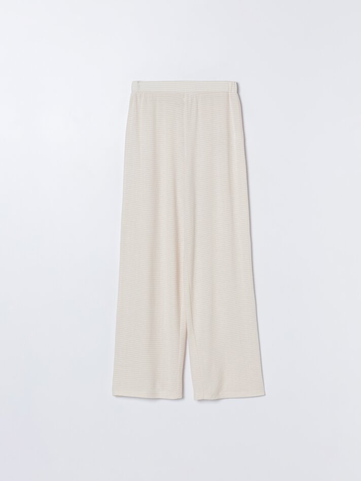 Conjunto de pijama de toque macio - Bege claro