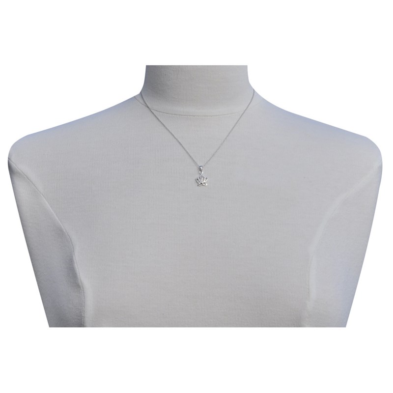 Pendentif Argent Fleur de Lotus Ajouré