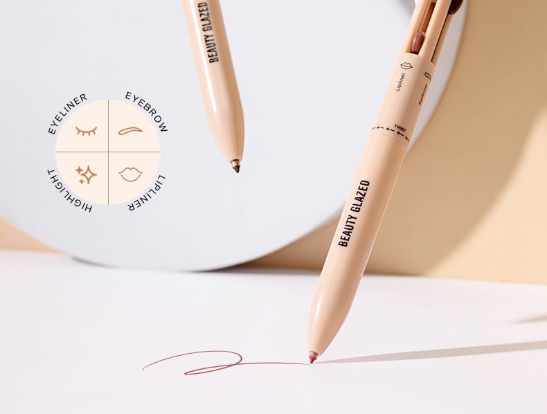 BEAUTY GLAZED - 4 in 1 make-uppen (highlighter / eyeliner / wenkbrauw / lipliner)