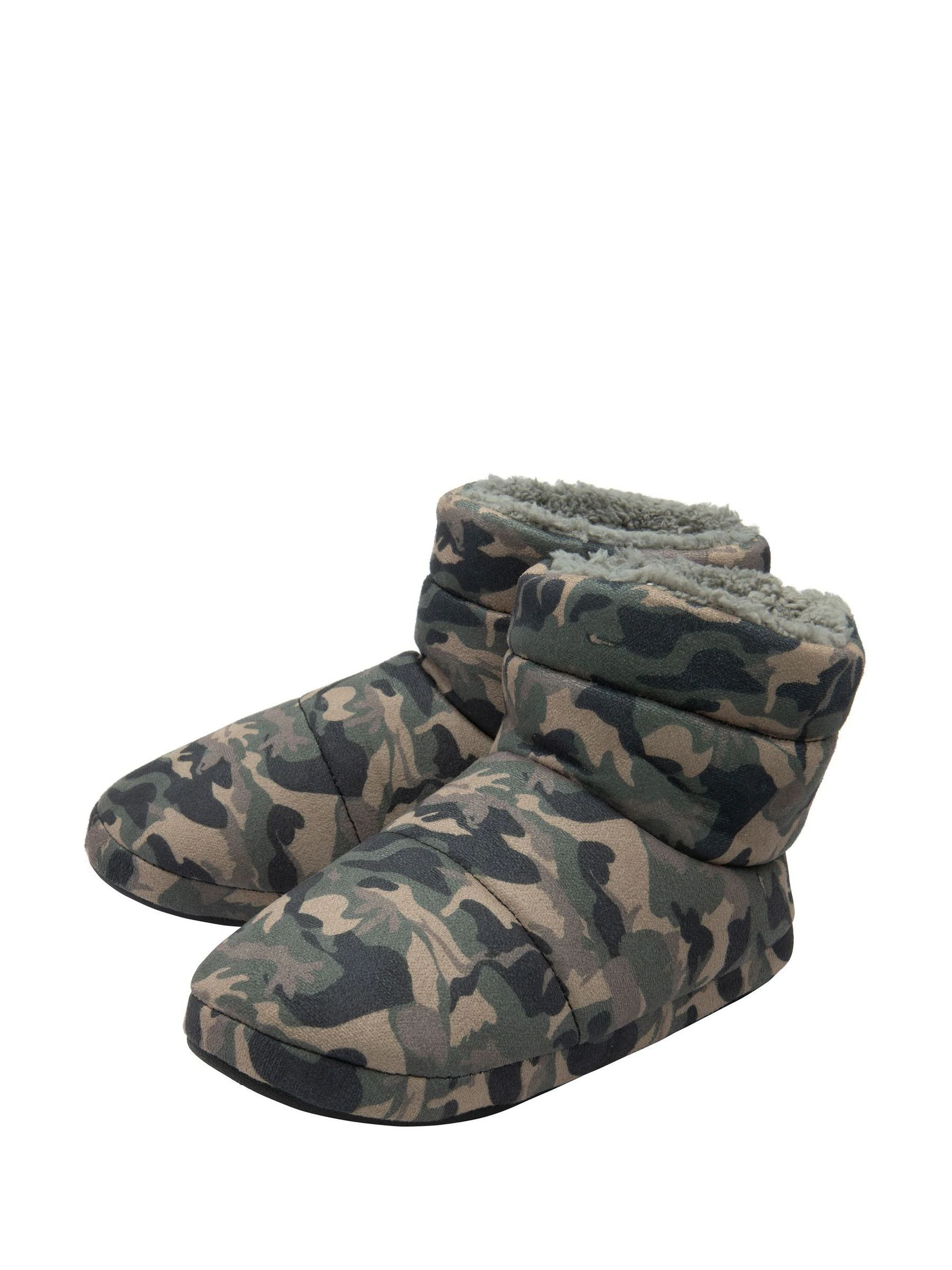 Dunlop Herenpantoffels met voering van imitatiebont