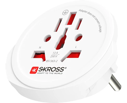 SKROSS Travel Adapter - World to Europe (earthed)