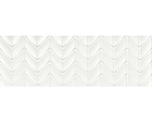 Aden Snow wandtegel, wit 3D mat, 30x90 cm, gerectificeerd