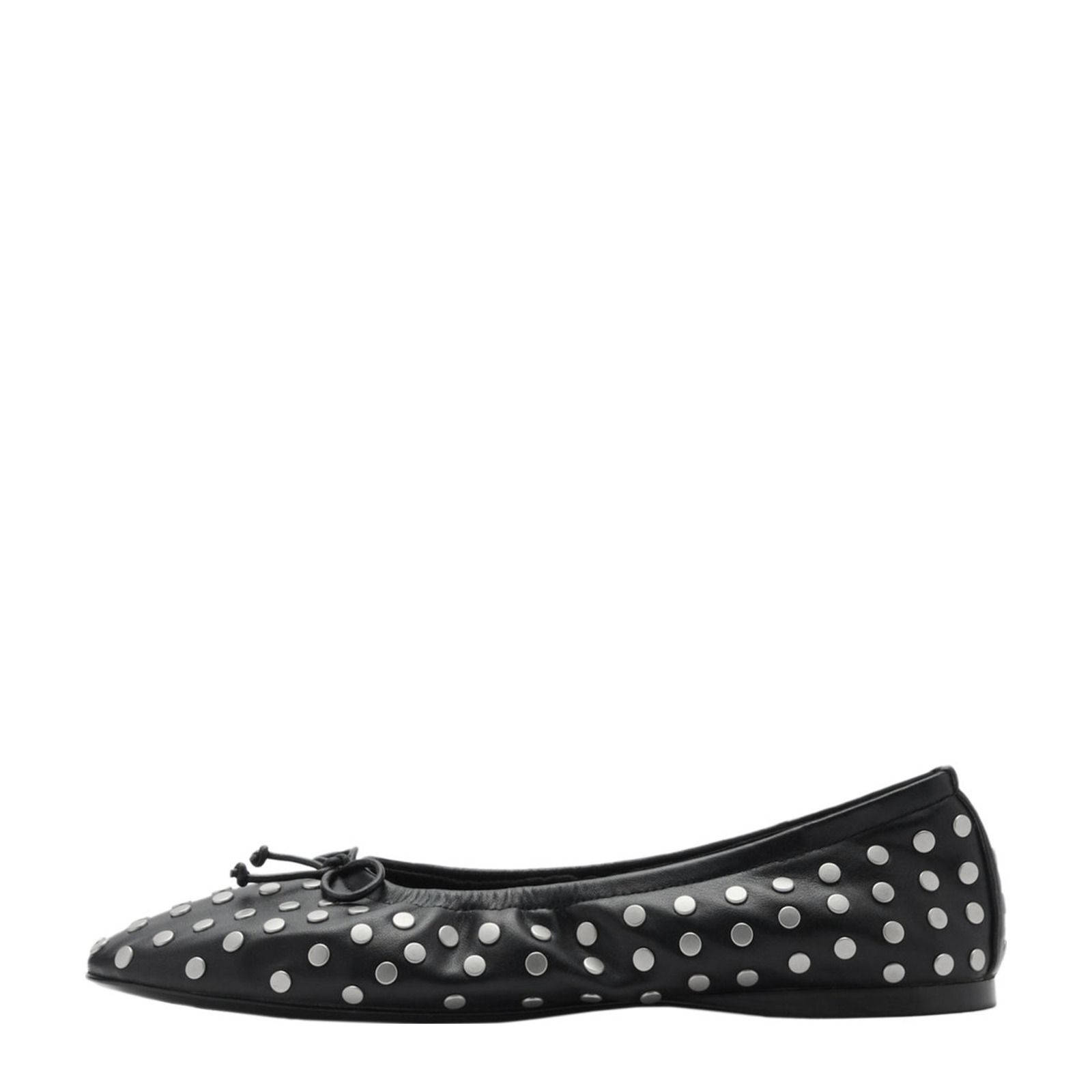 Mango ballerina's met studs zwart