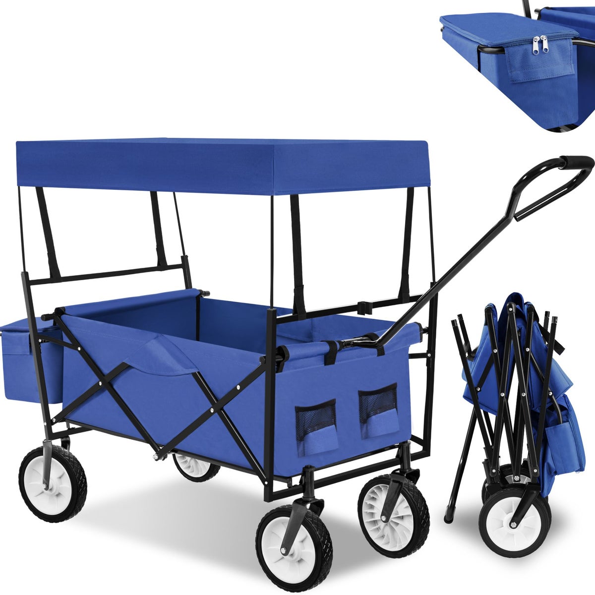 tectake opvouwbare wagen met luifel en draagtas