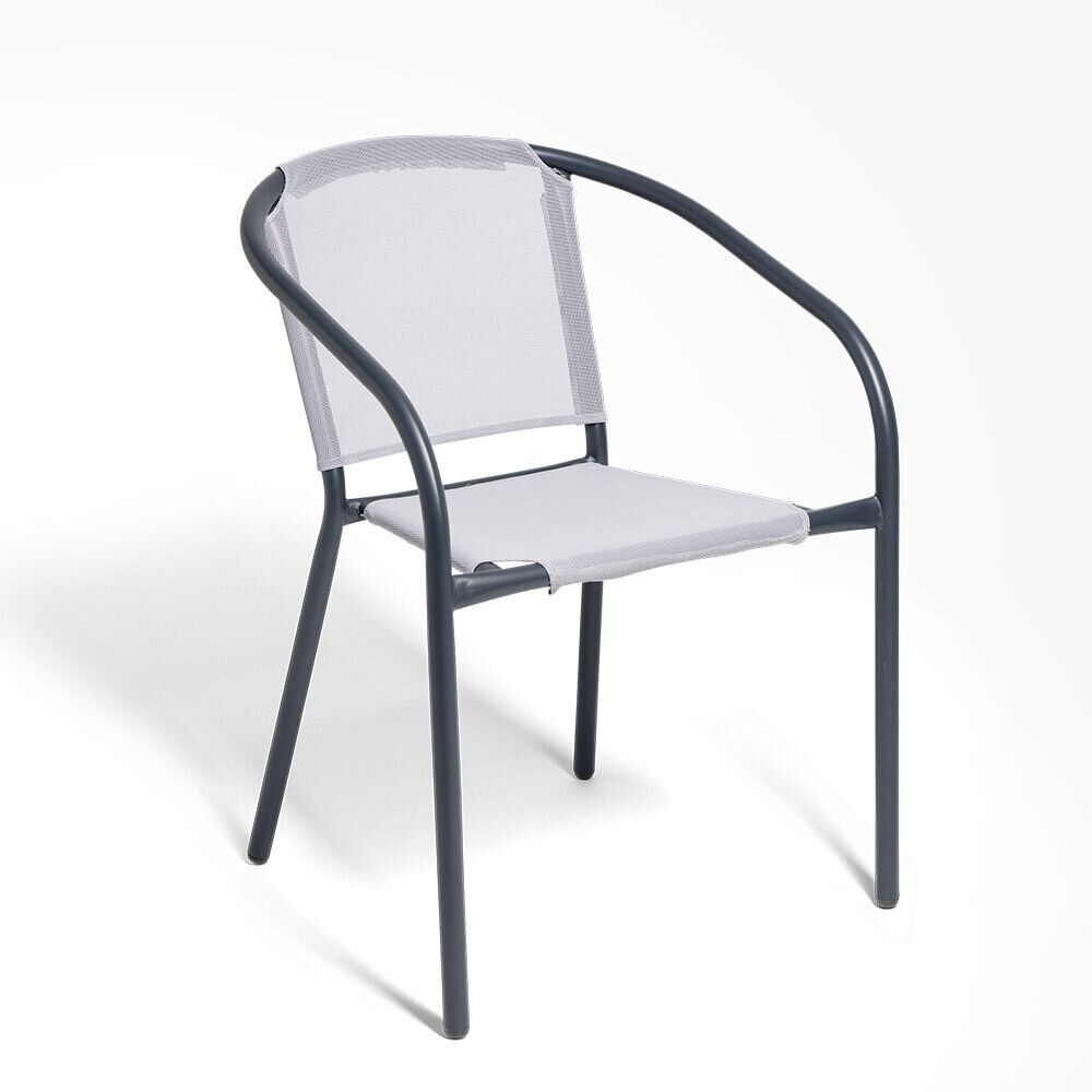 Fauteuil de jardin Macëo gris clair 54x55xH75cm