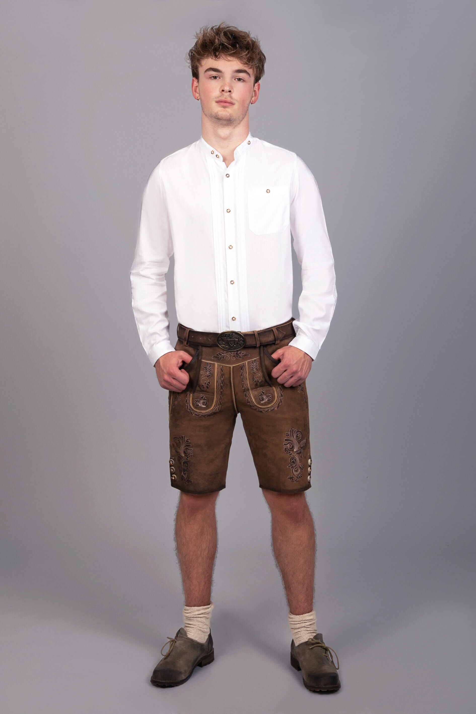 Kurze Wildbock Lederhose Markus