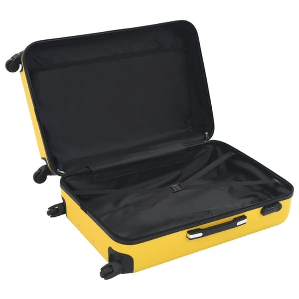 vidaXL Hardplast trillekoffert sett 3 stk gul ABS