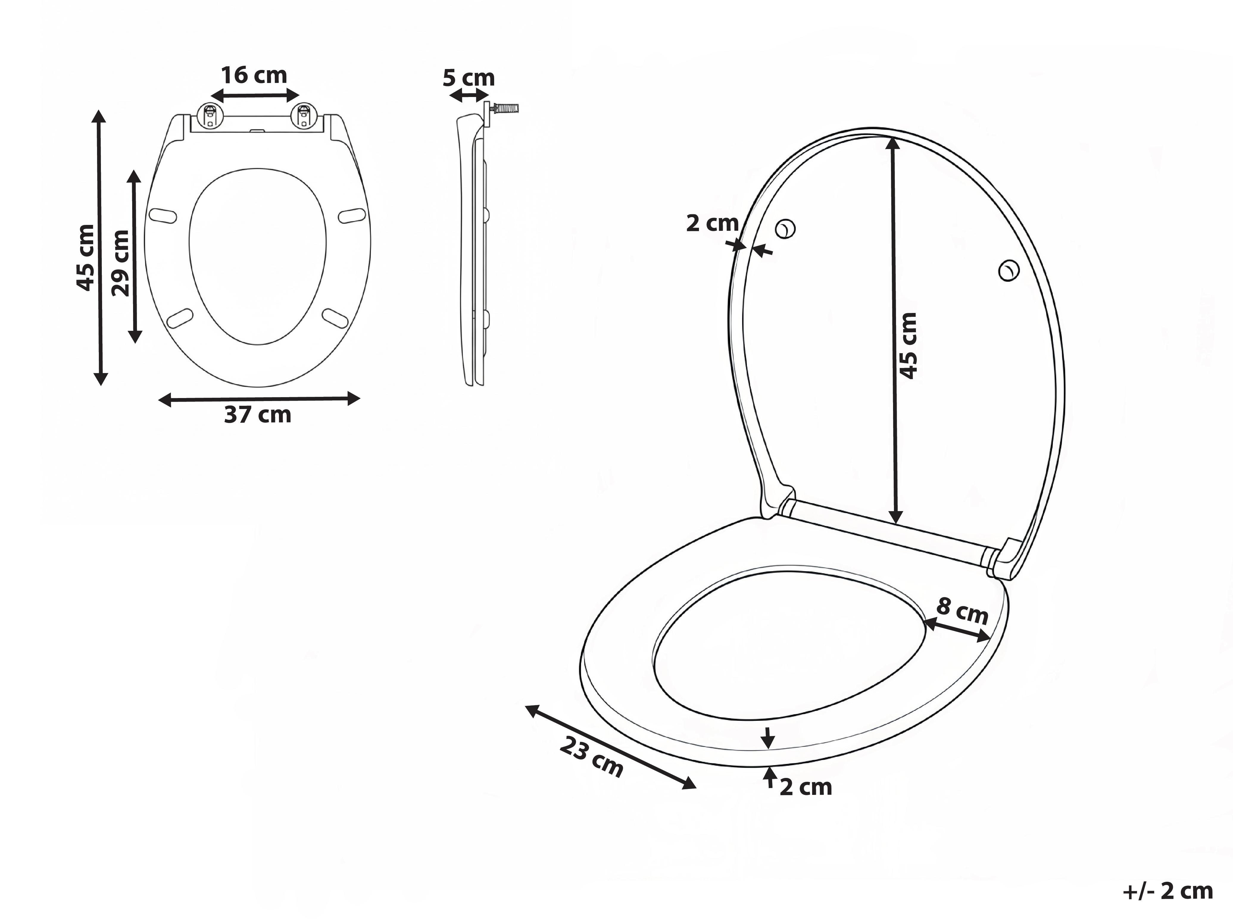 Toiletbril PAPURI soft-close Duroplast Wit