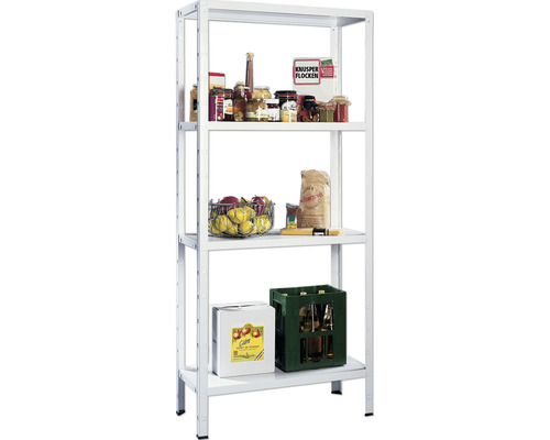 Schulte insteek-basisstelling, wit, 180x60x40 cm, 4 legplanken, draagvermogen 260 kg