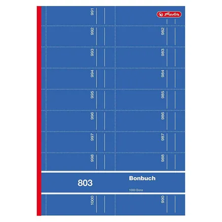 Herlitz Formularbuch Bonbuch 803, DIN A4, farbig sortiert