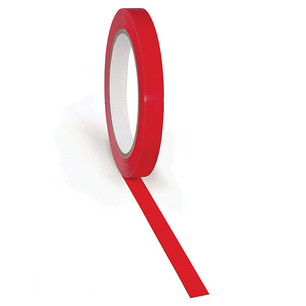 Adhésif rouge petite largeur 37 microns RAJA 12 mm x 66 m, lot de 24