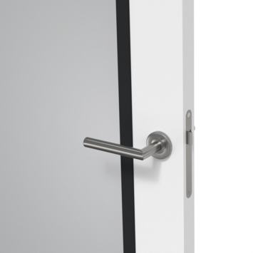Arne & Bodil binnendeur ABD501 rook glas - wit afgelakt - glaslat diep zwart