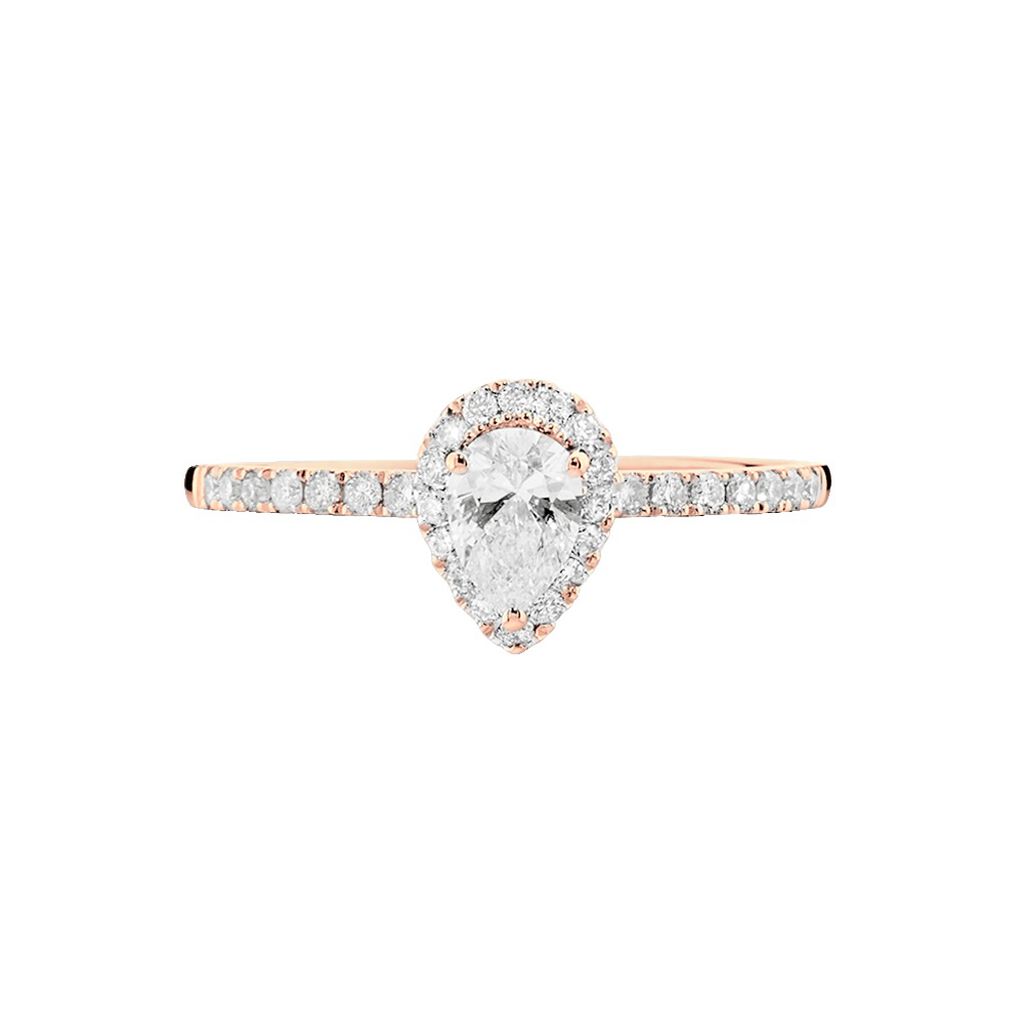Bague Solitaire Tatiana Or Rose Diamant