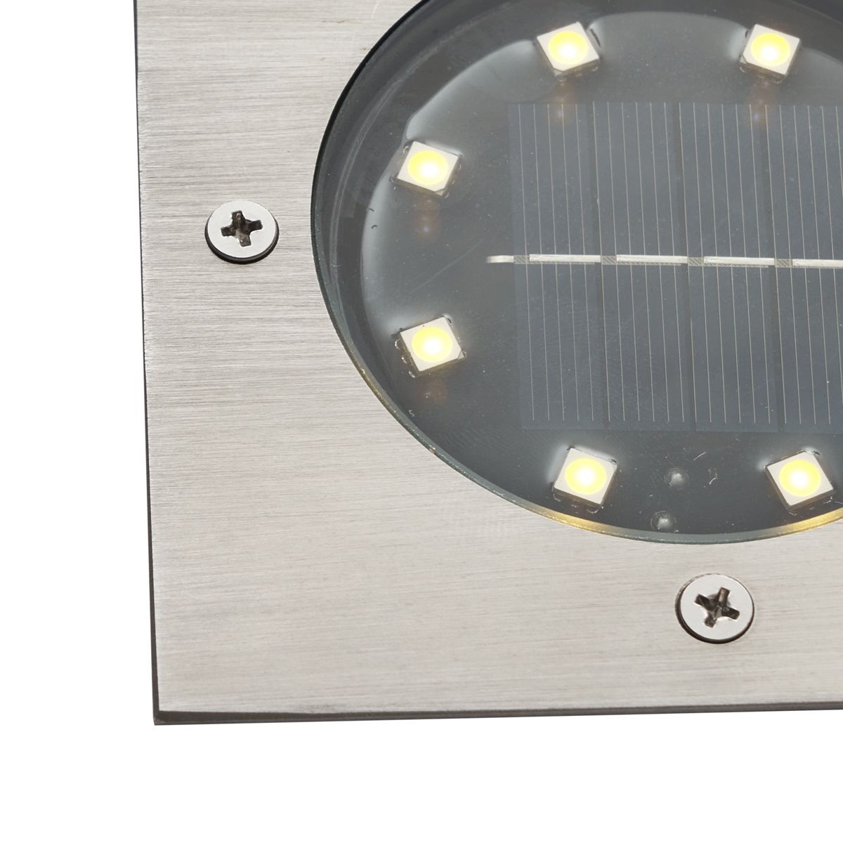 Set van 6 grondspots aluminium vierkant incl. LED IP65 solar - Terry