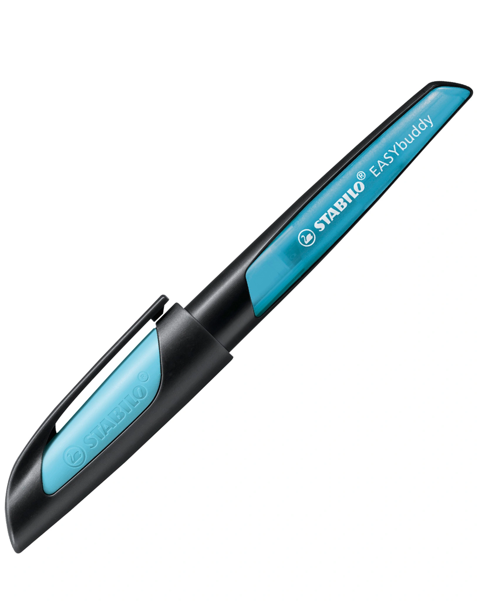 Schulfüller STABILO® EASYbuddy mit Standard-Feder M in schwarz/himmelblau