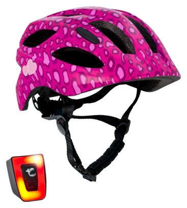 Casque de Vélo pour enfants de 6 à 12 ans | Points Roses| Certifié EN1078
