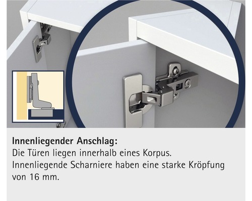 Potscharnier Ø 26 mm, voor inliggende deuren, 1 stuk