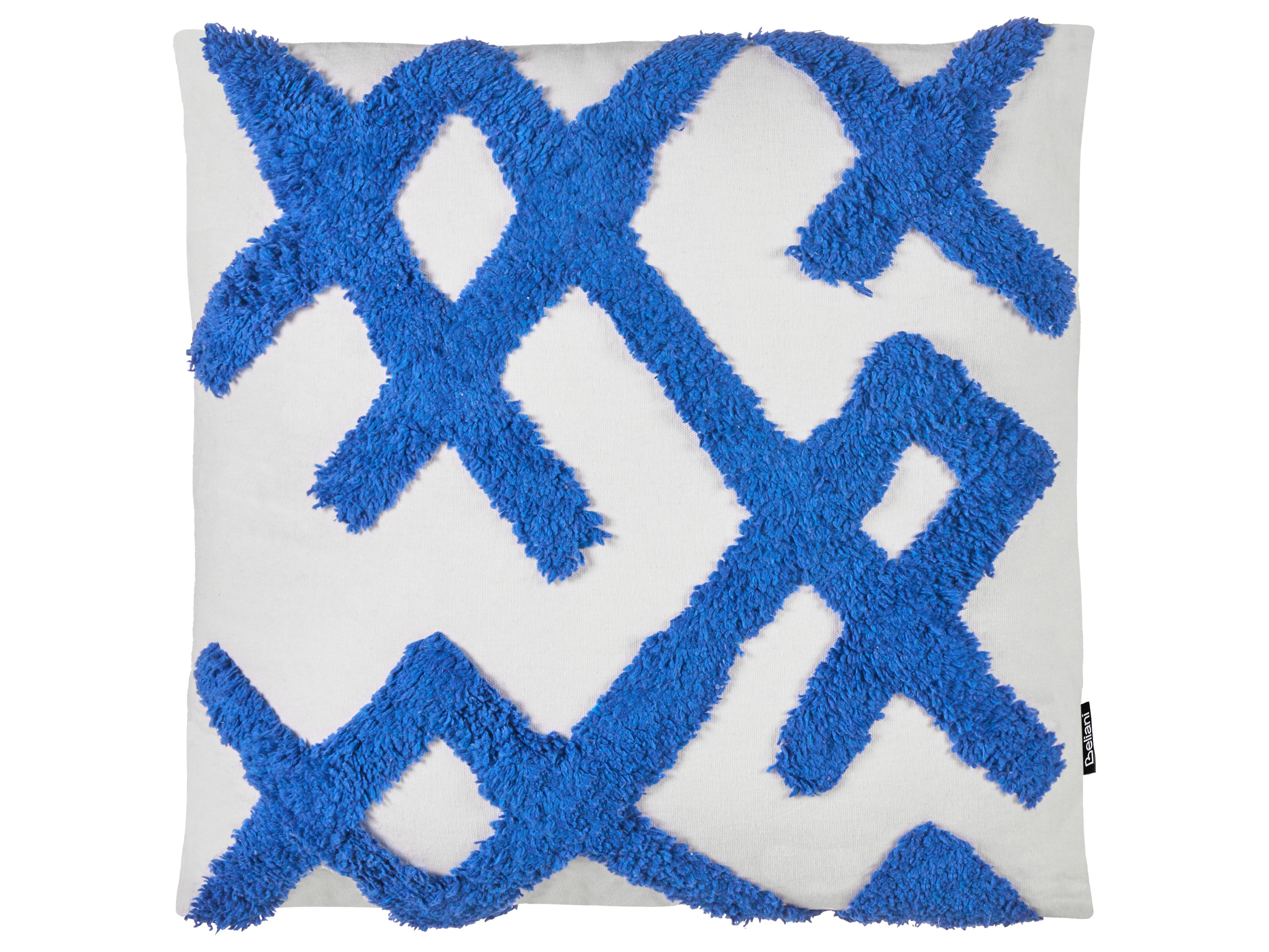 Set van 2 sierkussens HAZEL Katoen 45 x 45 cm Wit geometrisch patroon