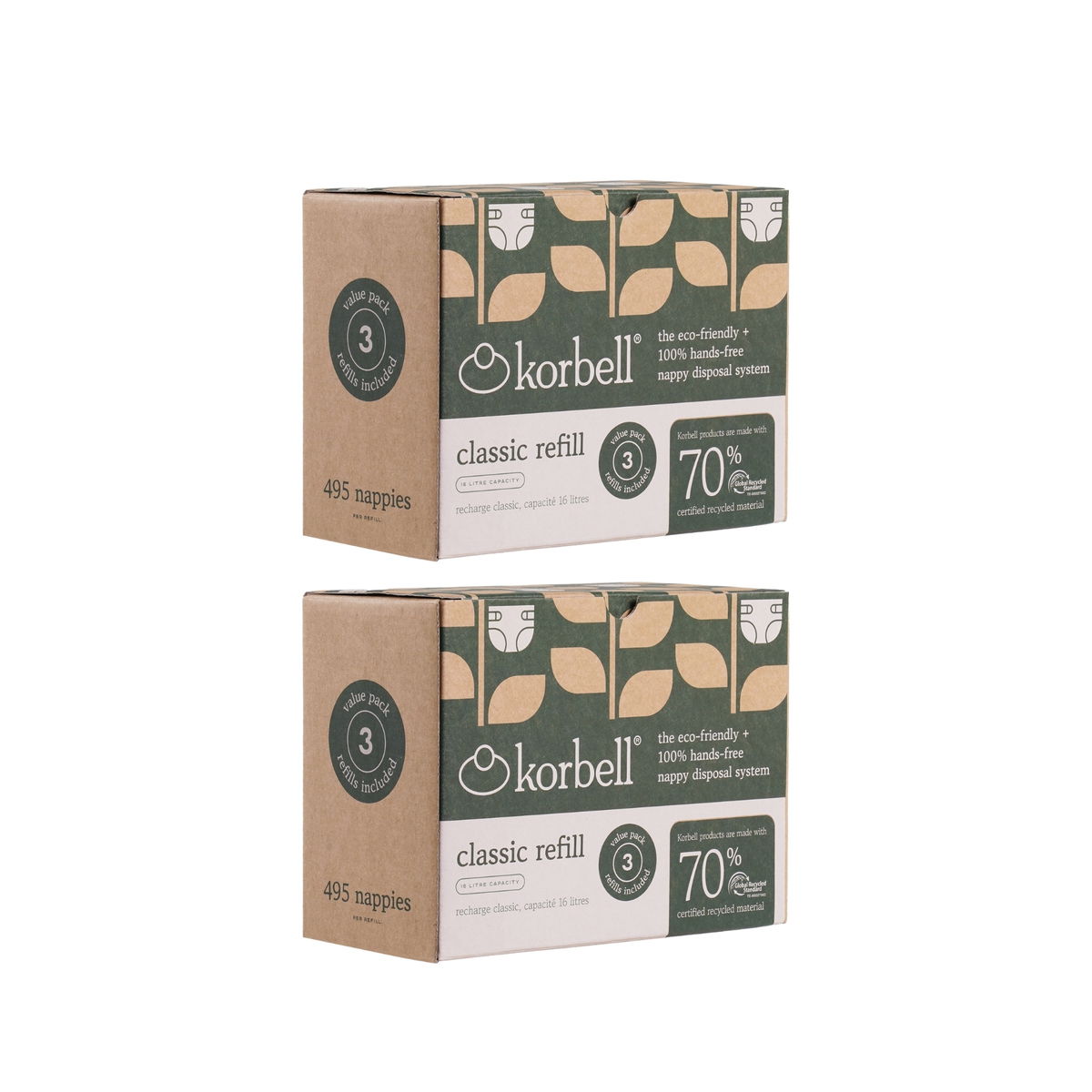 KorbellKorbell   Nachfüllfolien recycled 6er Pack