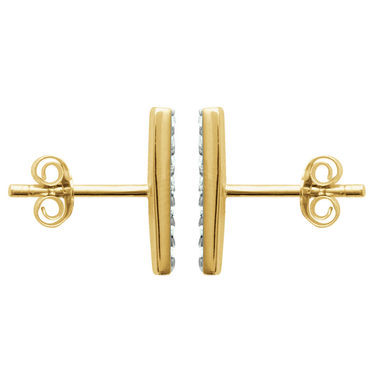 Boucles d'oreilles Brillaxis barrettes empierréesdorées