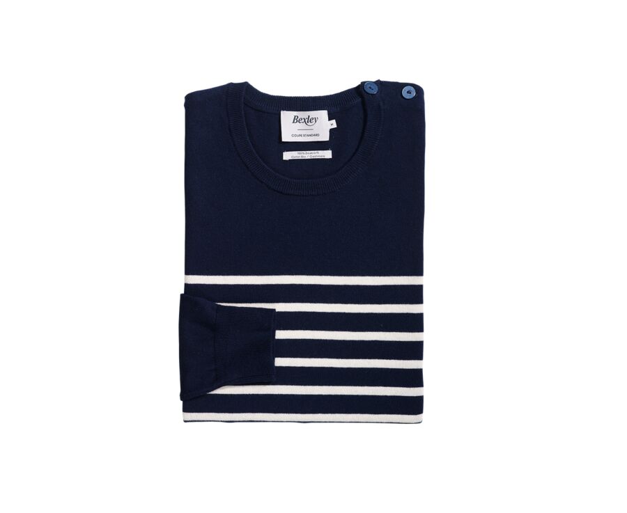 Pull Marin homme Marine et Ecru - CONIAK